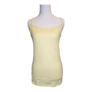Forever 21 Yellow Fitted Tank – Adjustable Straps, Soft & Flattering